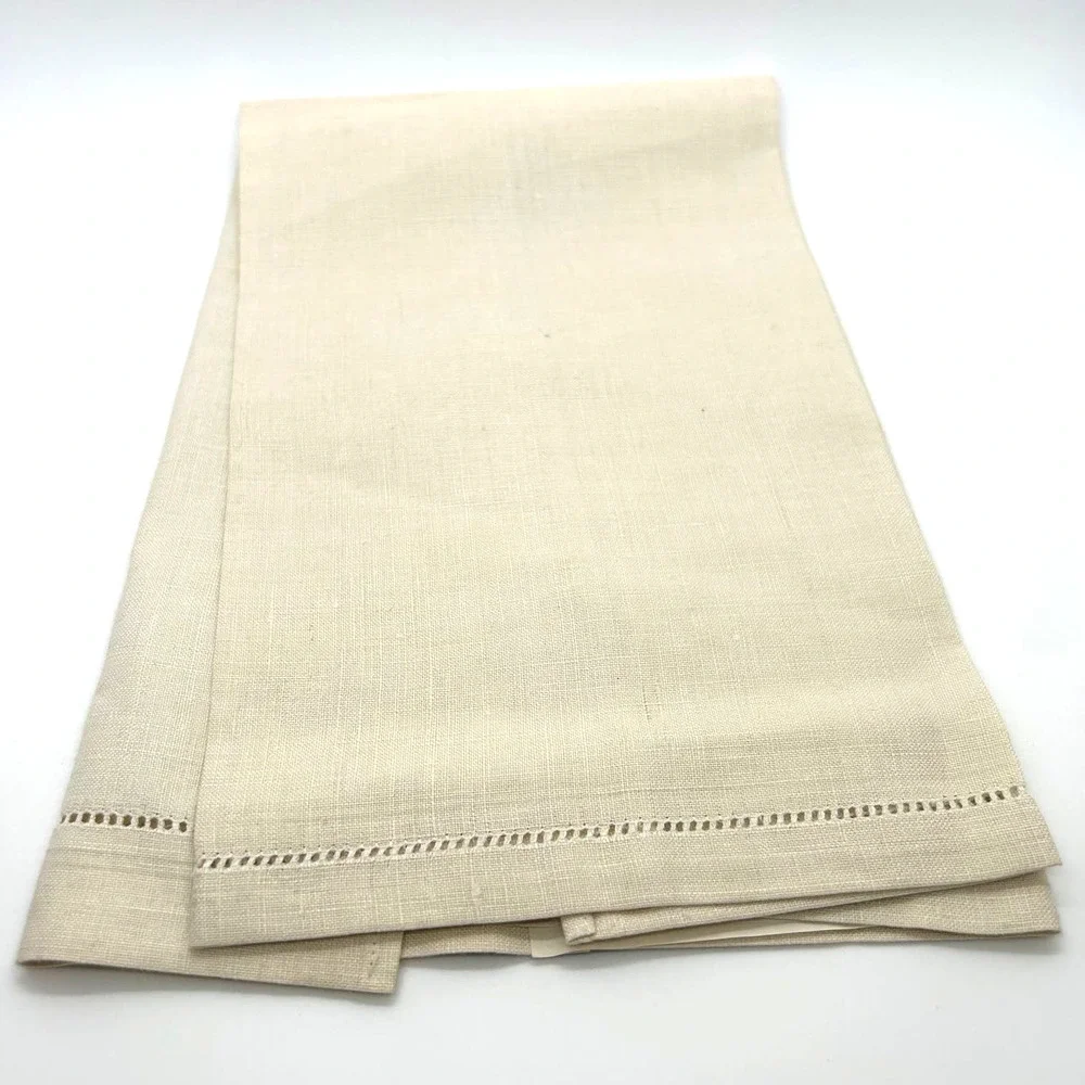 Vintage Linen‎ Napkins for Embroidery Craft Cream Color  Lot of 3 NOS